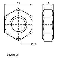 Walraven Sechskantmutter DIN 934 M12, Stahl feuerverzinkt, 6121012... WALRAVEN-6121012 8712993851744 (Abb. 1)