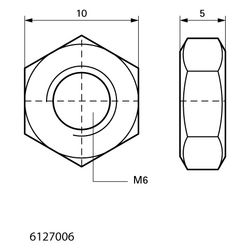 Walraven Sechskantmutter DIN 934 M6, V4A, 6127006... WALRAVEN-6127006 8712993293889 (Abb. 1)