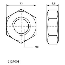 Walraven Sechskantmutter DIN 934 M8, V4A, 6127008... WALRAVEN-6127008 8712993293896 (Abb. 1)