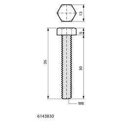 Walraven Sechskantschraube DIN 933, M8x30mm SW13, elektrolytisch verzinkt... WALRAVEN-6143830 8712993369942 (Abb. 1)
