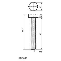 Walraven Sechskantschraube DIN 933, M8x80mm SW13, elektrolytisch verzinkt... WALRAVEN-6143880 8712993369997 (Abb. 1)