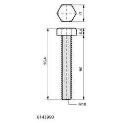 Walraven Sechskantschraube DIN 933, M10x90mm SW17, elektrolytisch verzinkt... WALRAVEN-6143990 8712993282777 (Abb. 1)