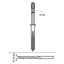 Walraven Einschlagstockschraube, M8x120mm inkl. Dübel aus PA vormontiert, elektrolyti... WALRAVEN-6223812 8712993293971 (Abb. 1)