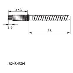 Walraven Betonankerschraube W-LX-M 6x35mm, Außengewinde M8 und T30 für un-/gerissene... WALRAVEN-62434304 8719942052795 (Abb. 1)