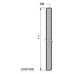 Walraven Gewindestange DIN 976-1, Länge 1m Gewinde M8, BUP, Stahl... WALRAVEN-63081008 8712993848164 (Abb. 1)
