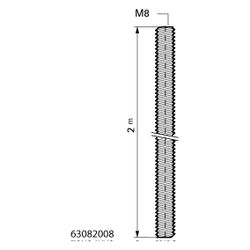 Walraven Gewindestange DIN 976-1, Länge 2m Gewinde M8 BUP, Stahl... WALRAVEN-63082008 8712993856244 (Abb. 1)