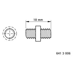 Walraven Doppel-Gewindenippel, M6x18mm, Stahl elektrolytisch verzinkt... WALRAVEN-6413006 8712993283088 (Abb. 1)