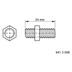 Walraven Doppel-Gewindenippel, M8x24mm, Stahl elektrolytisch verzinkt... WALRAVEN-6413008 8712993283095 (Abb. 1)