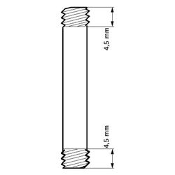 Walraven Abstandsnippel mit 2x Außengewinde, M8x35mm, Stahl elektrolytisch verzinkt... WALRAVEN-6413358 8712993069507 (Abb. 1)