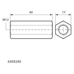 Walraven Gewindemuffe M12x40mm, BUP Stahl, 6458240... WALRAVEN-6458240 8719942008198 (Abb. 1)