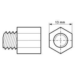 Walraven Reduzierstück, Außengewinde M10 x Innengewinde M8, Edelstahl V4A... WALRAVEN-6477308 8712993094158 (Abb. 1)