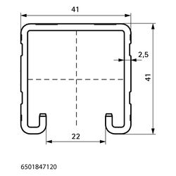 Walraven RapidStrut Montageschiene BUP, C-Profil 41x41mm Länge 1,2m Stärke 2,5mm... WALRAVEN-6501847120 8719942099967 (Abb. 1)
