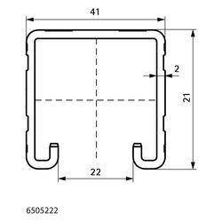 Walraven RapidStrut Montageschiene, C-Profil 41x21mm Länge 2m Stärke 2mm, Stahl sendz... WALRAVEN-6505222 8712993781454 (Abb. 1)