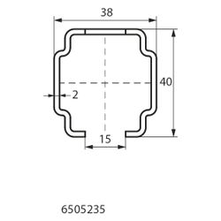 Walraven RapidRail Montageschiene C-Profil, 38x40mm Länge 2m, sendzimirverzinkt... WALRAVEN-6505235 8712993850266 (Abb. 1)