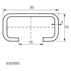 Walraven RapidRail Montageschiene C-Profil, 30x15mm Länge 2m, Edelstahl V4A... WALRAVEN-6507001 8712993572199 (Abb. 1)