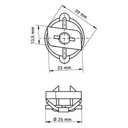 Walraven RapidRail Schiebemutter M8, mit Unterlegscheibe und Federring für RapidRail-... WALRAVEN-6513108 8712993314157 (Abb. 1)