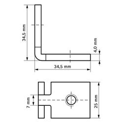 Walraven Schiebemutter rechtwinklig M8, 35x35x25mm für RapidRail-Schienen, elektrolyt... WALRAVEN-6513709 8712993283637 (Abb. 1)