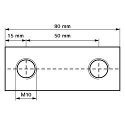 Walraven Doppelschiebemutter M10, für 50x40mm Schienen, Stahl elektrolytisch verzinkt... WALRAVEN-6515210 8712993283699 (Abb. 1)