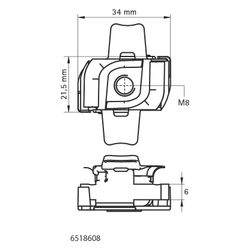 Walraven RapidStrut Flügelmutter M8 mit Fixierhilfe, Stahl elektrolytisch verzinkt... WALRAVEN-6518608 8712993542567 (Abb. 1)