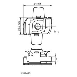 Walraven RapidStrut Flügelmutter M10 mit Fixierhilfe, Stahl elektrolytisch verzinkt... WALRAVEN-6518610 8712993542574 (Abb. 1)