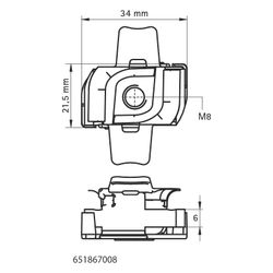 Walraven RapidStrut Flügelmutter M8 mit Fixierhilfe, Edelstahl 1.4401... WALRAVEN-651867008 8712993890897 (Abb. 1)