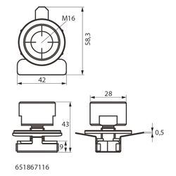 Walraven Maxx Schellenadapter-Set zur Anbindung M16, 651867116... WALRAVEN-651867116 8719942129121 (Abb. 1)