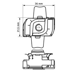 Walraven RapidStrut Flügelmutter M8 mit Fixierhilfe, BUP, Stahl... WALRAVEN-651868008 8712993890972 (Abb. 1)