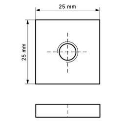 Walraven Vierkantschiebemutter M8, 25x25x4mm für RapidRail, elektrolytisch verzinkt... WALRAVEN-6519911 8712993283729 (Abb. 1)