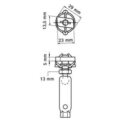 Walraven RapidRail Kugelgelenksatz M10, Länge 70mm für RapidRail-Schienen, elektrolyt... WALRAVEN-6520210 8712993332205 (Abb. 1)