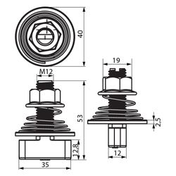 Walraven Maxx Hammerfix M12x40mm, feuerverzinkt, 65219214... WALRAVEN-65219214 8719942036634 (Abb. 1)
