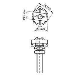 Walraven RapidRail Hammerfix, M8x30mm mit Klemmfeder, für RapidRail-Schienen, elektro... WALRAVEN-6523803 8712993372294 (Abb. 1)