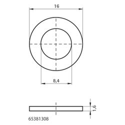 Walraven Unterlegscheibe EN-ISO 7089 BUP 8,4x16x1,6mm, brandgeprüft... WALRAVEN-65381308 8712993897094 (Abb. 1)