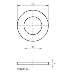 Walraven Unterlegscheibe EN-ISO 7089 BUP 17x30x3mm, brandgeprüft... WALRAVEN-65381316 8712993979905 (Abb. 1)