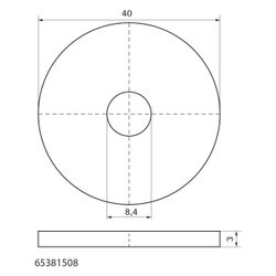 Walraven Strut Unterlegscheibe BUP, 8,4x40x3mm, brandgeprüft... WALRAVEN-65381508 8712993848171 (Abb. 1)
