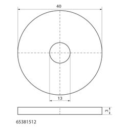 Walraven Strut Unterlegscheibe BUP, 13x40x3mm, brandgeprüft... WALRAVEN-65381512 8712993857074 (Abb. 1)