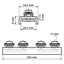 Walraven RapidRail Schienenverbinder, 200x35x25mm für Schiene WM 0/1/15/2/30/35, elek... WALRAVEN-6543001 8712993067060 (Abb. 1)