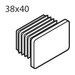 Walraven Schienenendstopfen für Schiene 38x40mm, Polyethylen, Grün... WALRAVEN-6566035 8712993895236 (Abb. 1)