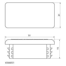 Walraven Strut Schienenendstopfen für Schiene 41x51mm, Polyethylen, Grün... WALRAVEN-6566051 8712993987221 (Abb. 1)