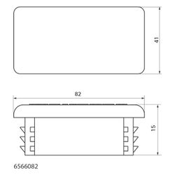 Walraven Strut Schienenendstopfen für Schiene 41x82mm, Polyethylen, Grün... WALRAVEN-6566082 8719942010979 (Abb. 1)