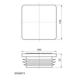 Walraven Maxx Profilendstopfen EC150 100x150x33mm, Polyethylen, Grün... WALRAVEN-6566815 8719942103015 (Abb. 1)