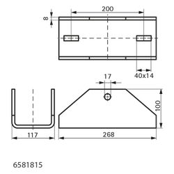 Walraven Maxx Grundplatte BP100H, für Profil MX100, 268x117mm, feuerverzinkt... WALRAVEN-6581815 8719942088572 (Abb. 1)