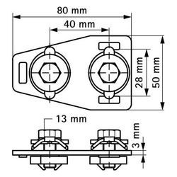 Walraven RapidRail T-Verbinder 50x80x20mm, elektrolytisch verzinkt... WALRAVEN-6584090 8712993314171 (Abb. 1)