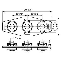 Walraven RapidRail X-Verbinder 50x130x20mm, elektrolytisch verzinkt... WALRAVEN-6584091 8712993314188 (Abb. 1)