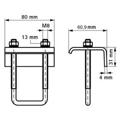 Walraven RapidRail Trägerklammer M8 60,9x80x100mm, für Schiene 38x40mm, elektrolytisc... WALRAVEN-6585014 8712993284313 (Abb. 1)