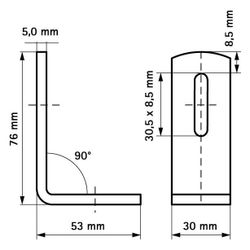 Walraven Schienenverbinder 90 Grad, für RapidRail-Schienen, elektrolytisch verzinkt... WALRAVEN-6585090 8712993284344 (Abb. 1)