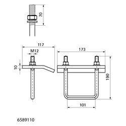 Walraven Maxx Trägerklammer BC100/120, M12 für Maxx-Profile, feuerverzinkt... WALRAVEN-6589110 8719942049467 (Abb. 1)