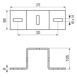 Walraven Maxx Kreuzverbinder CC100, 275x95x105mm für Maxx-Profil 100, feuerverzinkt... WALRAVEN-6589111 8719942049474 (Abb. 1)