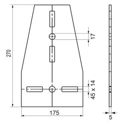 Walraven Maxx T-Verbinder TC80, 175x270x5mm für Maxx-Profile, feuerverzinkt... WALRAVEN-6589119 8719942063678 (Abb. 1)