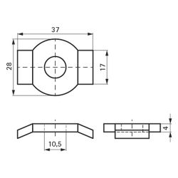Walraven PushStrut Unterlegscheibe, 10,5x37x28mm, elektrolytisch verzinkt... WALRAVEN-6594000 8719942005067 (Abb. 1)