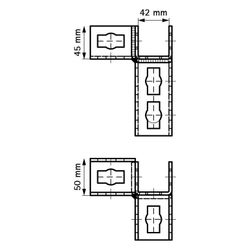 Walraven PushStrut Knopfverbinder 3D L, 111x149x45mm, elektrolytisch verzinkt... WALRAVEN-6594030 8712993984602 (Abb. 1)